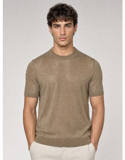 KNITTED T-SHIRT IN COTTON