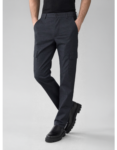 REGULAR PANTS WITH MAXI POCKETS IN COOL WOOL CLOTH
