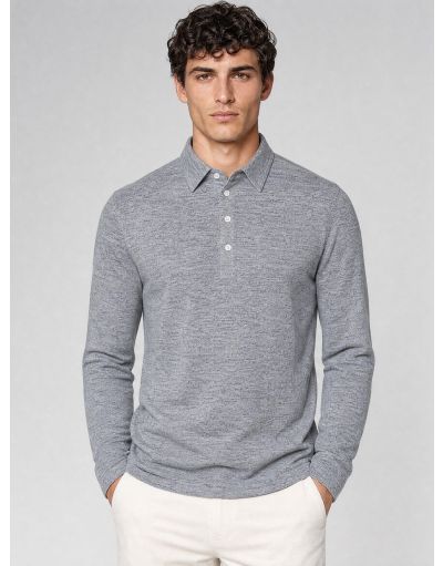 LONG-SLEEVED REGULAR POLO SHIRT IN JERSONE