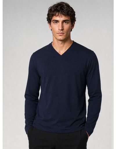 V-NECK LONG SLEEVE T-SHIRT FOR MEN