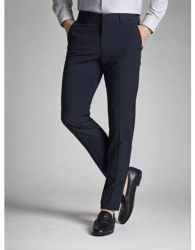 REGULAR CHINO MICRO CHECKERED PANTS IN COOL WOOL