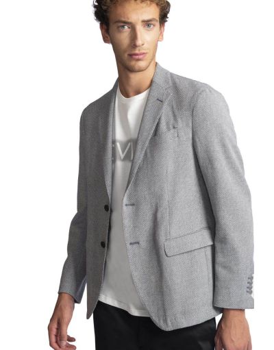 ALISTAIR- Light gray houndstooth blazer