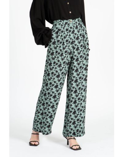 FLORAL PATTERN PALAZZO PANTS