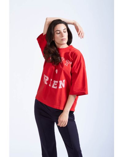 Oversized crew neck t-shirt | Brembatistores