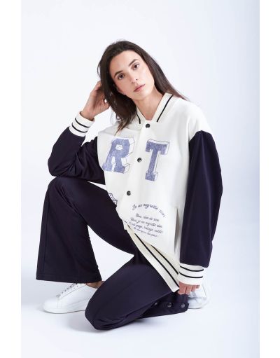 Oversized cotton bomber jacket | Brembatistores