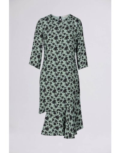 VISCOSE ASYMMETRIC MIDI DRESS | BREMBATI STORES