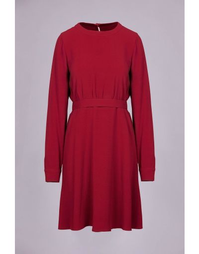 BELTED MIDI DRESS
