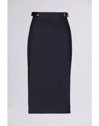 COTTON PENCIL MIDI SKIRT