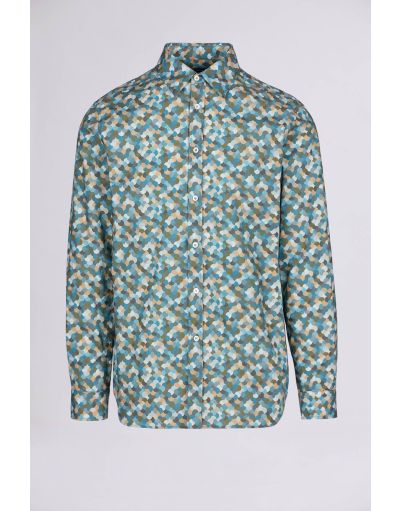 POLKA DOTS PRINT COTTON SHIRT