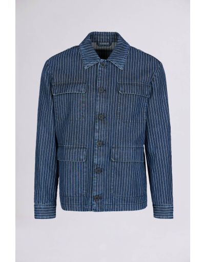 Pinstripe denim workwear jacket | Brembatistores