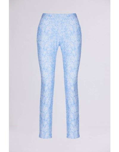 SNAKE-PRINT SKINNY-LEG PANTS