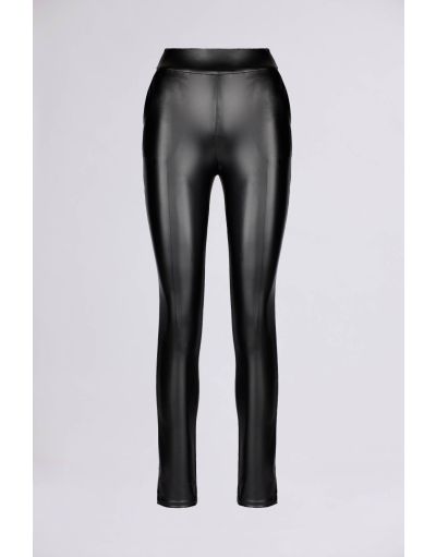 SKINNY-LEG FAUX LEATHER PANTS