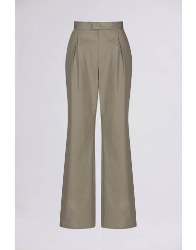 PLEATED COTTON TROUSERS