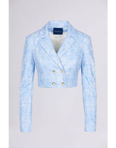 DOUBLE-BREASTED CROPPED BLAZER