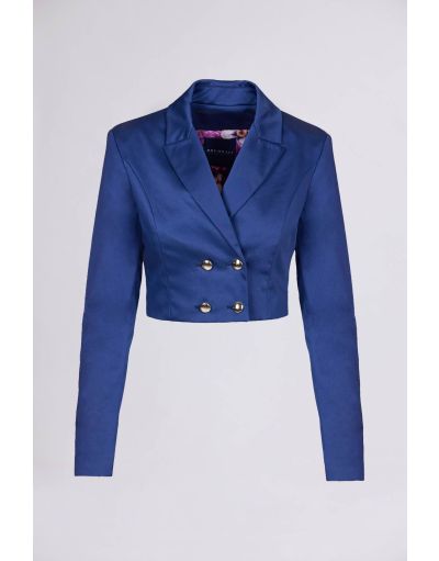 Double-breasted cropped blazer | Brembatistores