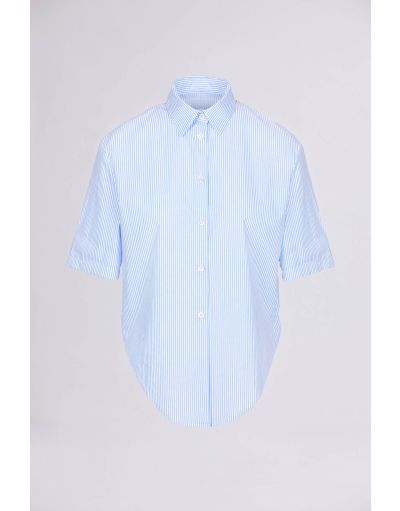 CROPPED STRIPED COTTON SHIRT | BREMBATI STORES