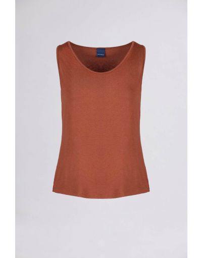 SCOOP-NECK VISCOSE TANK TOP | BREMBATI STORES