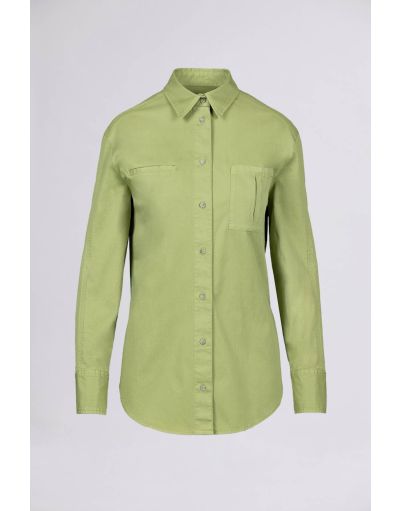 UTILITY COTTON BLEND SHIRT Lime Green