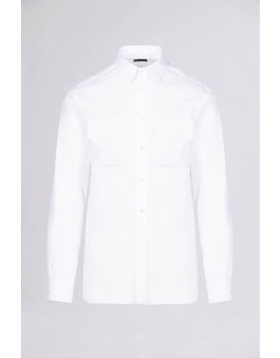 FLAP-POCKET COTTON SHIRT