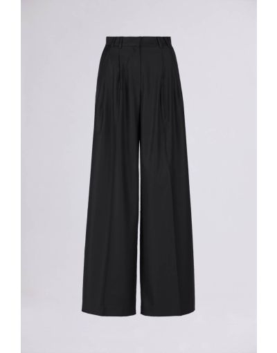 TAILORED WIDE-LEG TROUSERS IN COOL WOOLEN