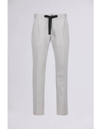 REGULAR PANTS WITH DRAWSTRINGS IN JERSEY PUNTO MILANO