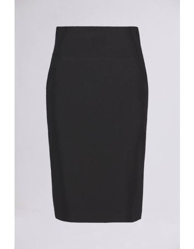 Midi pencil skirt with high basque gabardine bi-stretch | BREMBATI STORES