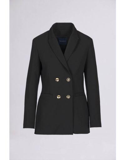 DOUBLE-BREASTED BLAZER IN GABARDINE BI-STRETCH