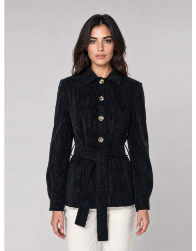 SAHARAN JACKET FAUX LEATHER SUEDE EFFECT
