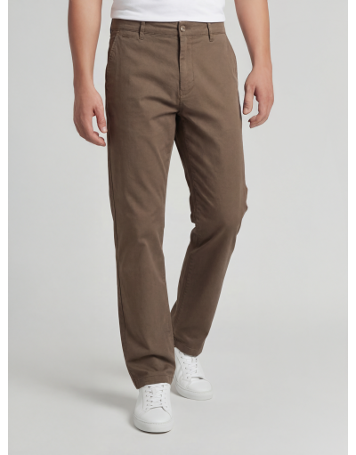 REGULAR FIT CHINOS IN COMFORT STRETCH FABRIC, GARMENT-DYED, MADE IN ITALY