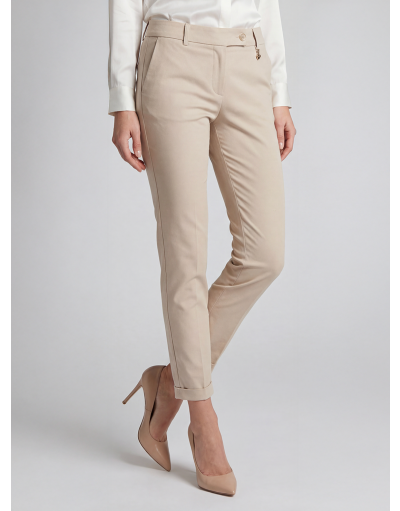 SLIM-FIT CHINOS WITH CLASSIC BELT CONSTRUCTION AND CHARM DETAIL