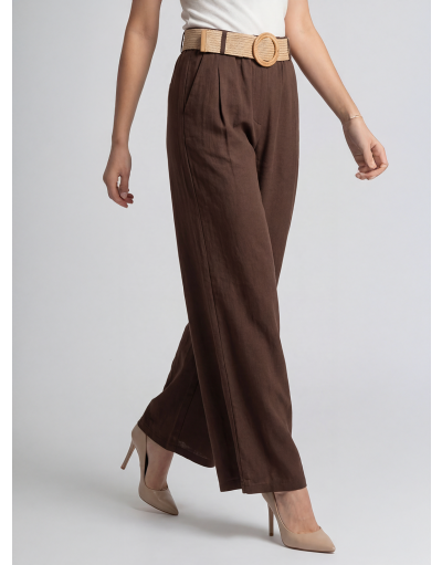 WIDE-LEG TROUSERS WITH PLEATS IN FLUID VISCOSE