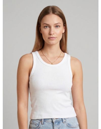 COTTON RIBBED TANK TOP