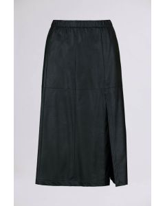 FAUX LEATHER MIDI SKIRT
