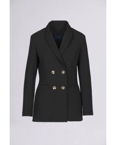 DOUBLE-BREASTED BLAZER IN GABARDINE BI-STRETCH